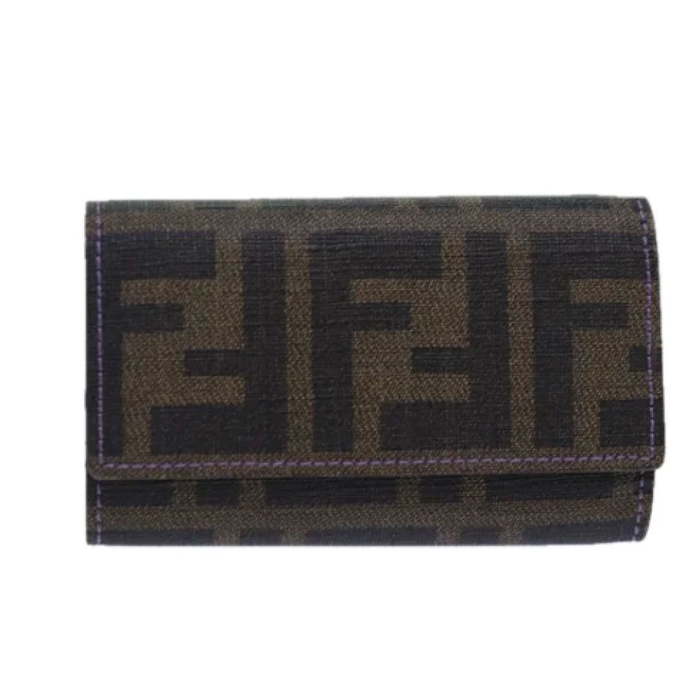 Fendi Vintage Pre-owned Canvas key-holders Black Dames