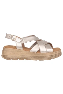 Silver Läder Dam Sandaler