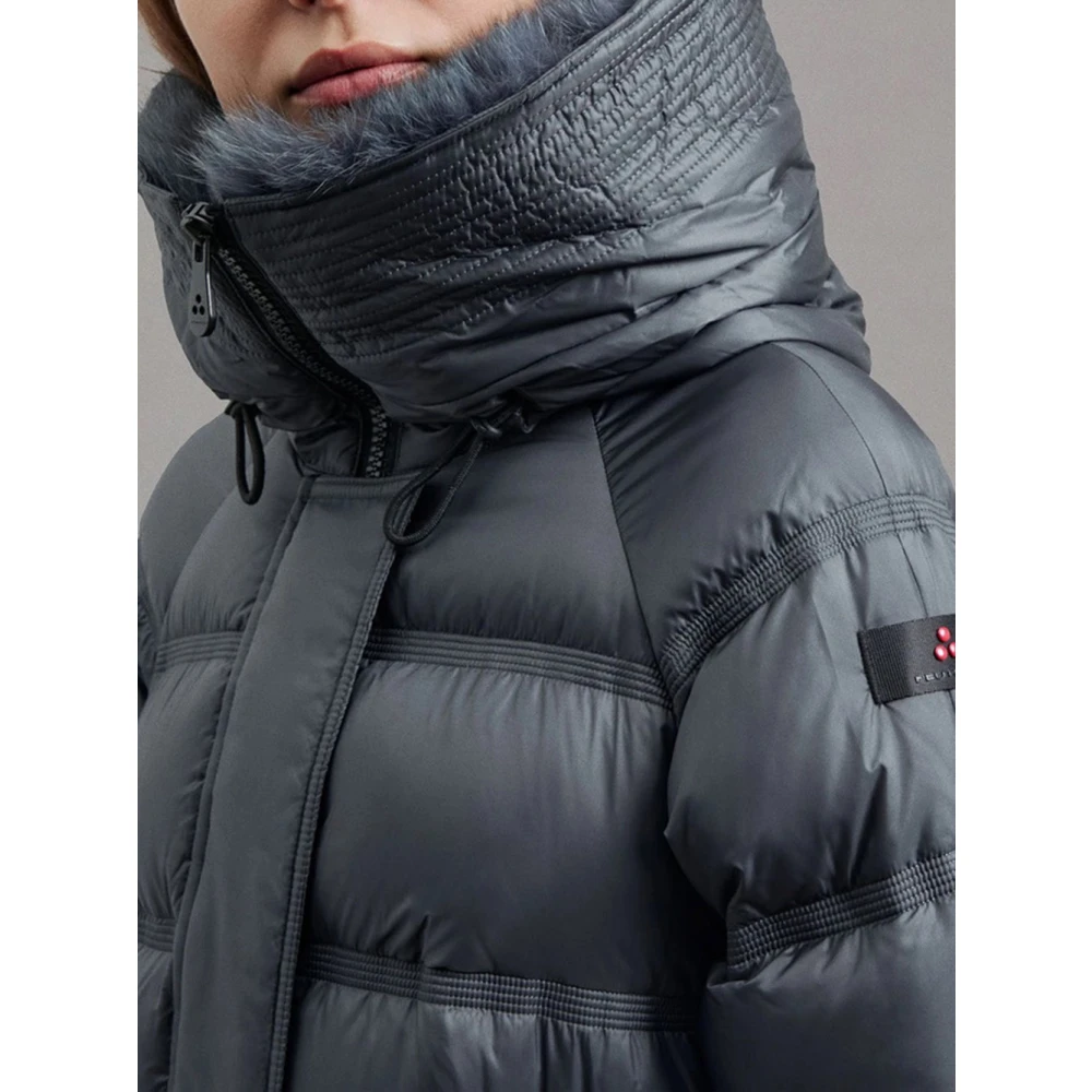 Peuterey Grijze Pufferjas Urban Sportkleding Gray Dames