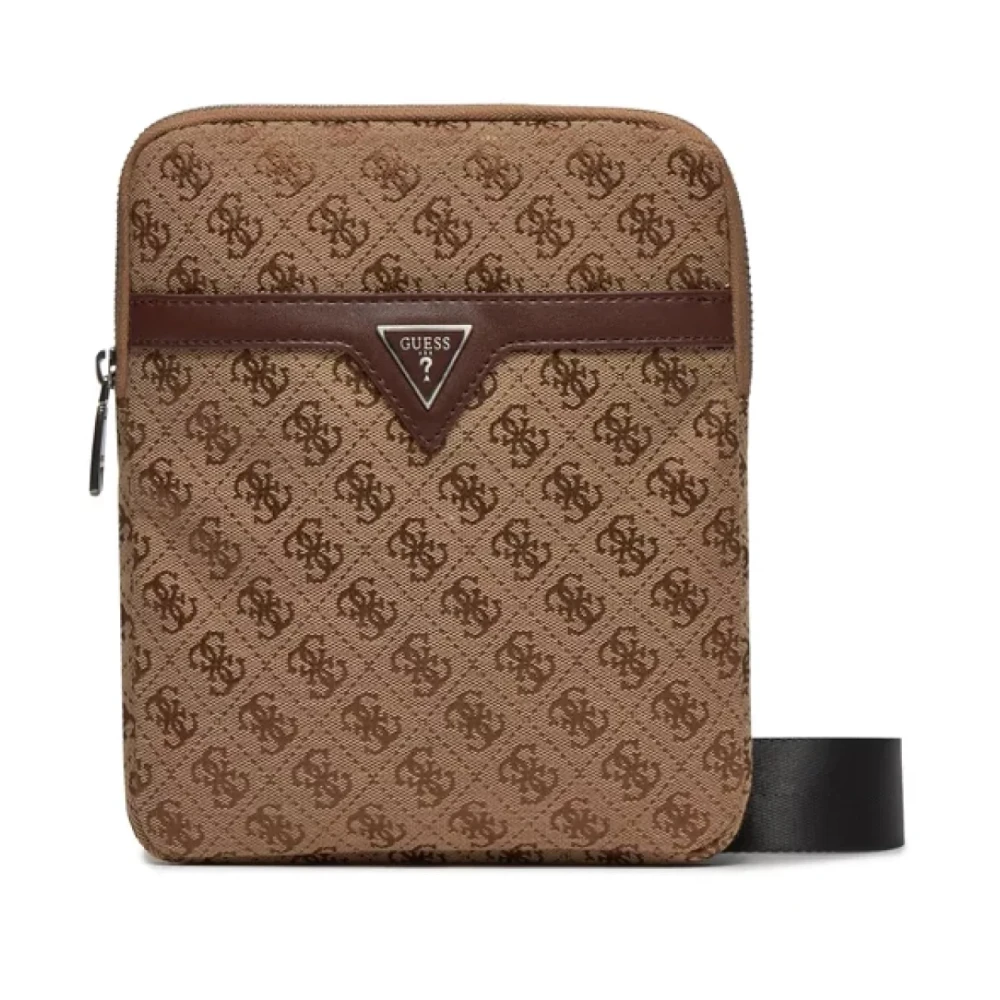 Guess 4G Logo Messenger Väska - Milano Stil Brown, Herr