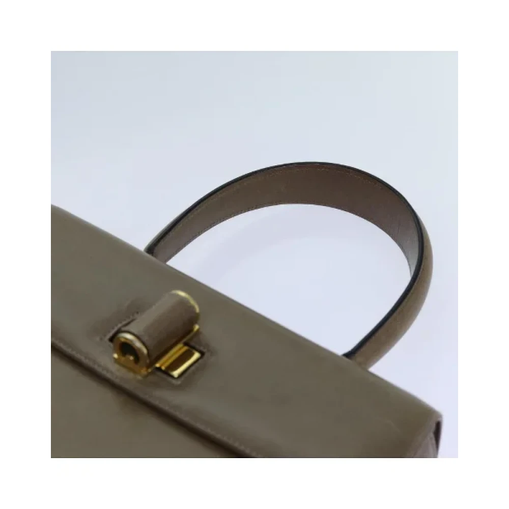 Salvatore Ferragamo Pre-owned Leather handbags Beige Dames