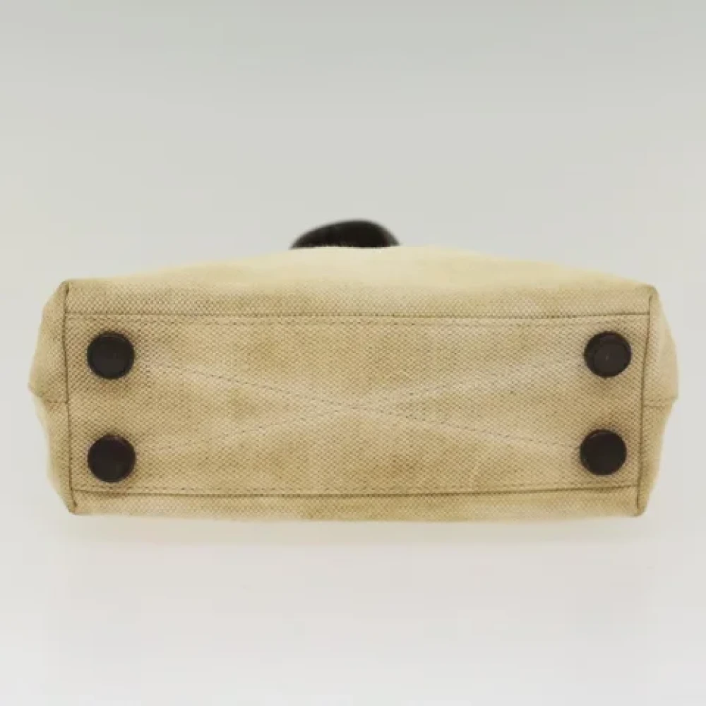 Prada Vintage Pre-owned Canvas prada-bags Beige Dames