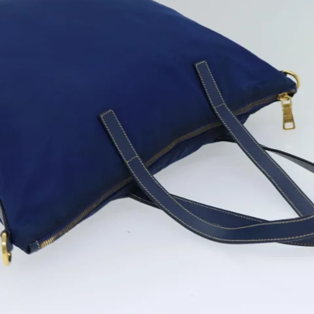 Prada Vintage Pre-owned Nylon totes Blue Dames