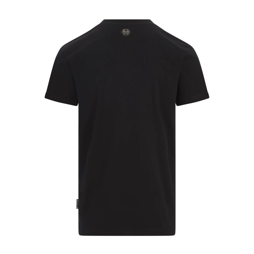 Philipp Plein Skull Print Zwarte T-shirt Polos Black Heren