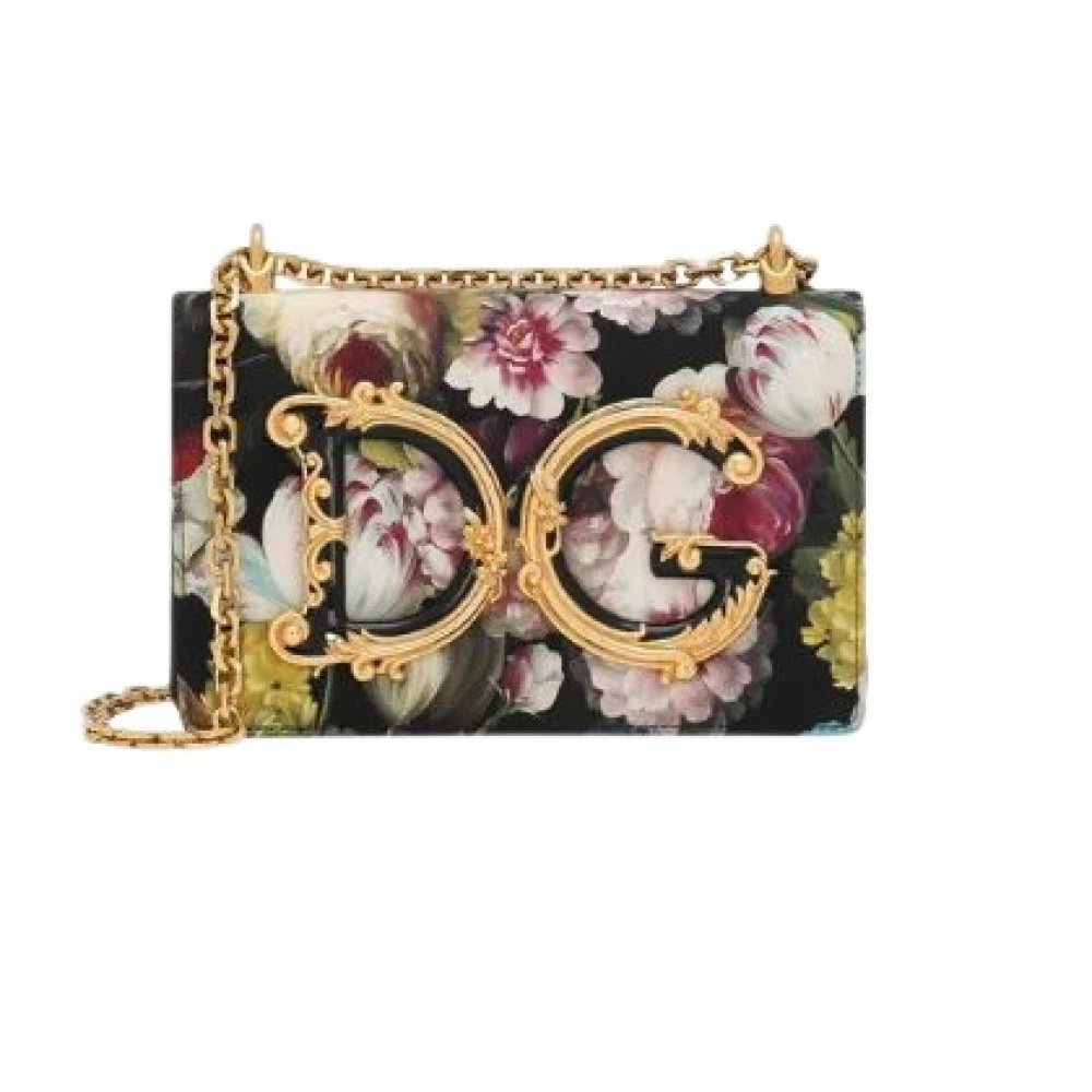 Dolce & Gabbana Flower Power Charmeuse Schoudertas Multicolor Dames