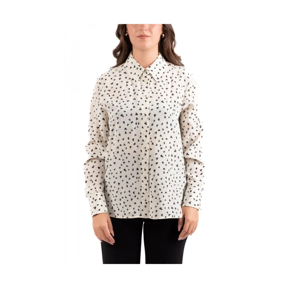 Max Mara Studio Zijden blouse met platte kraag model 'PAGINE'