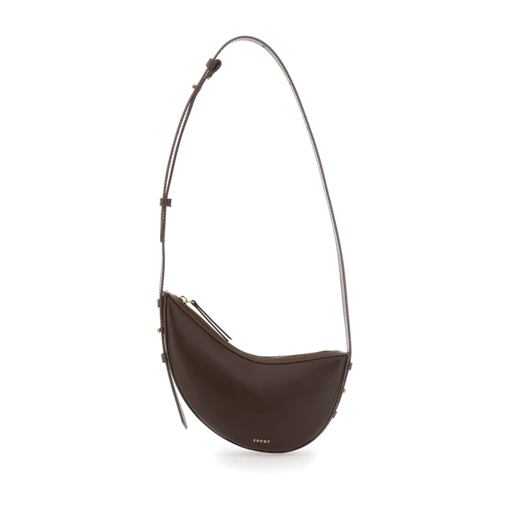 Soeur Bruine Mini Schoudertas met Asymmetrisch Ontwerp Brown Dames