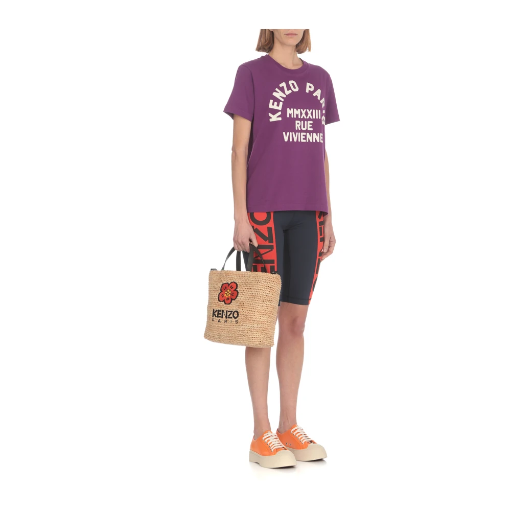 Kenzo Stijlvolle Paarse Katoenen T-shirt voor Vrouwen Purple Dames