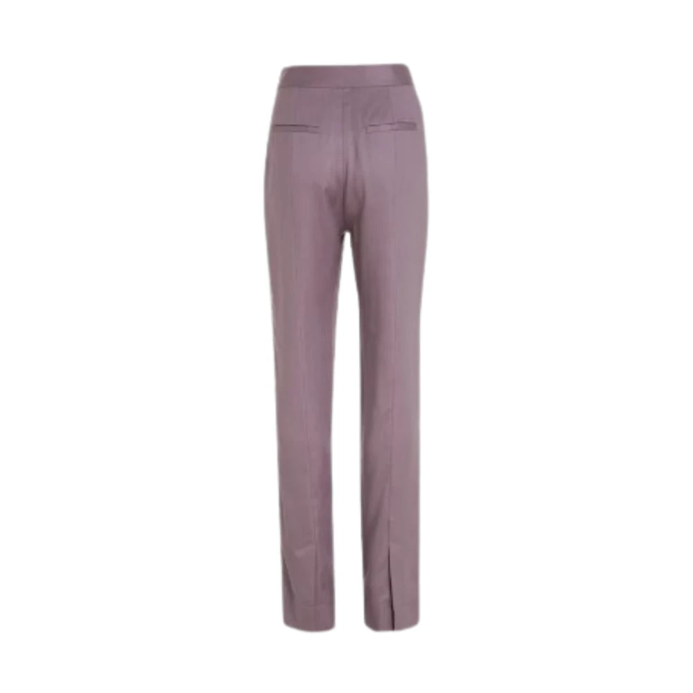 Calvin Klein Tencel Slim Straight Broek Purple Dames