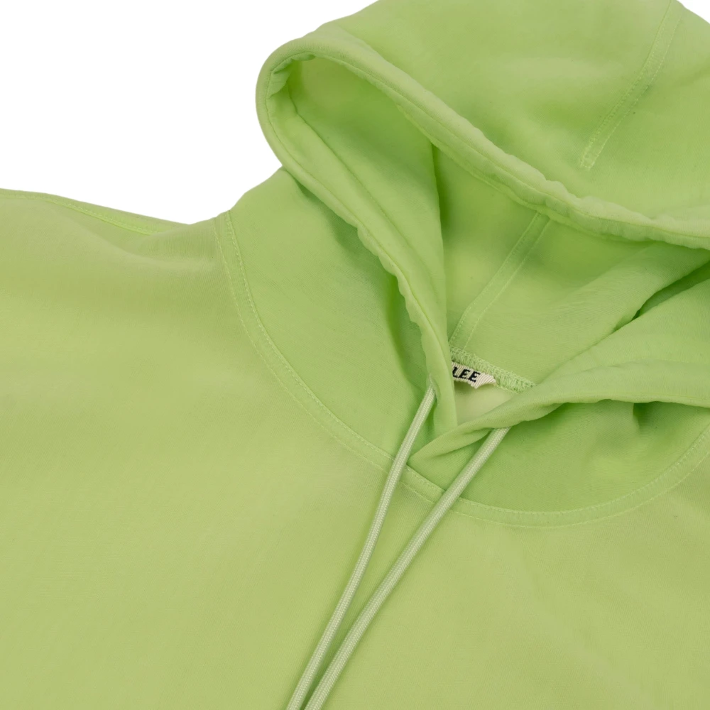 Auralee Doorschijnende Nylon Parka in Limoengroen Green Heren