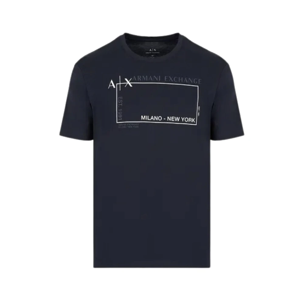 Armani Exchange Bas T-shirt Blue, Dam