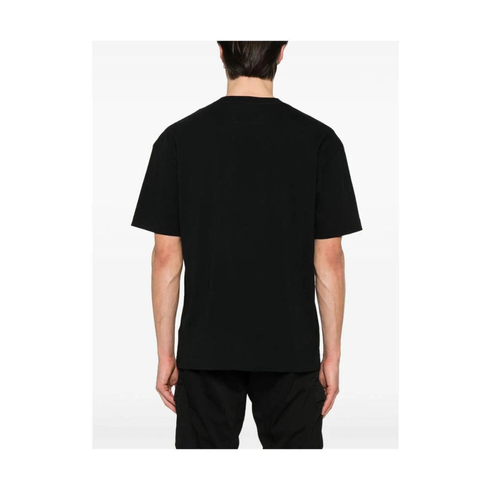 C.P. Company Zwarte Crew Neck Korte Mouw T-shirt Black Heren