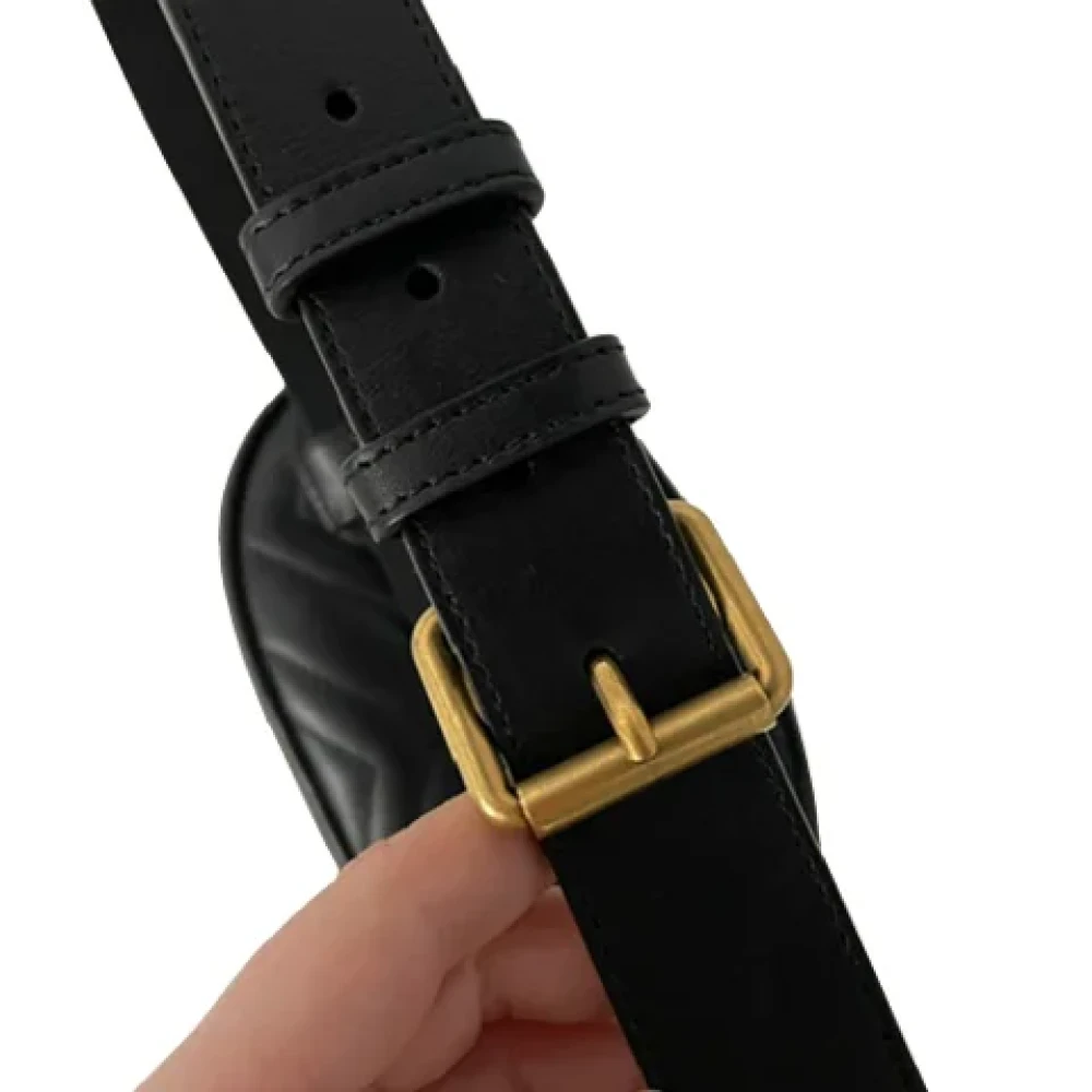Gucci Vintage Pre-owned Leather crossbody-bags Black Dames
