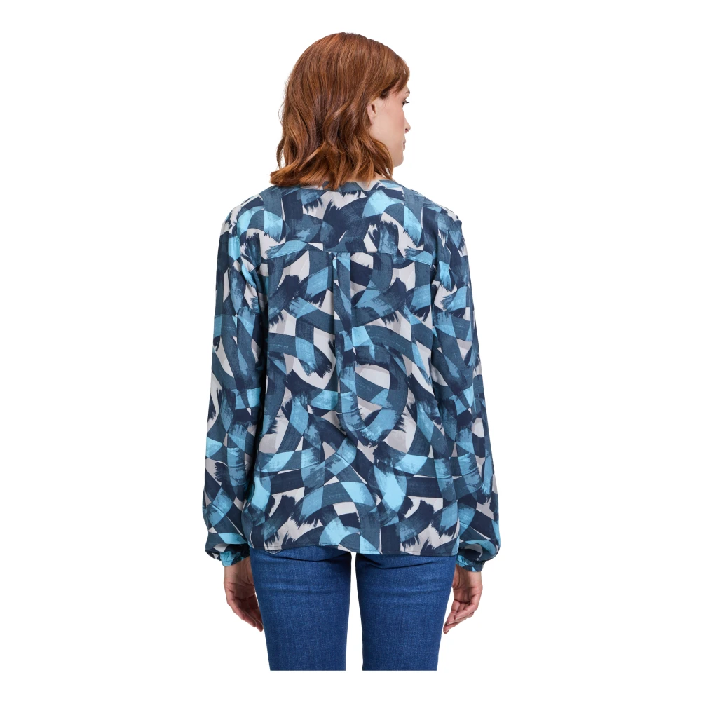 Betty & Co Blouse met print Blue Dames