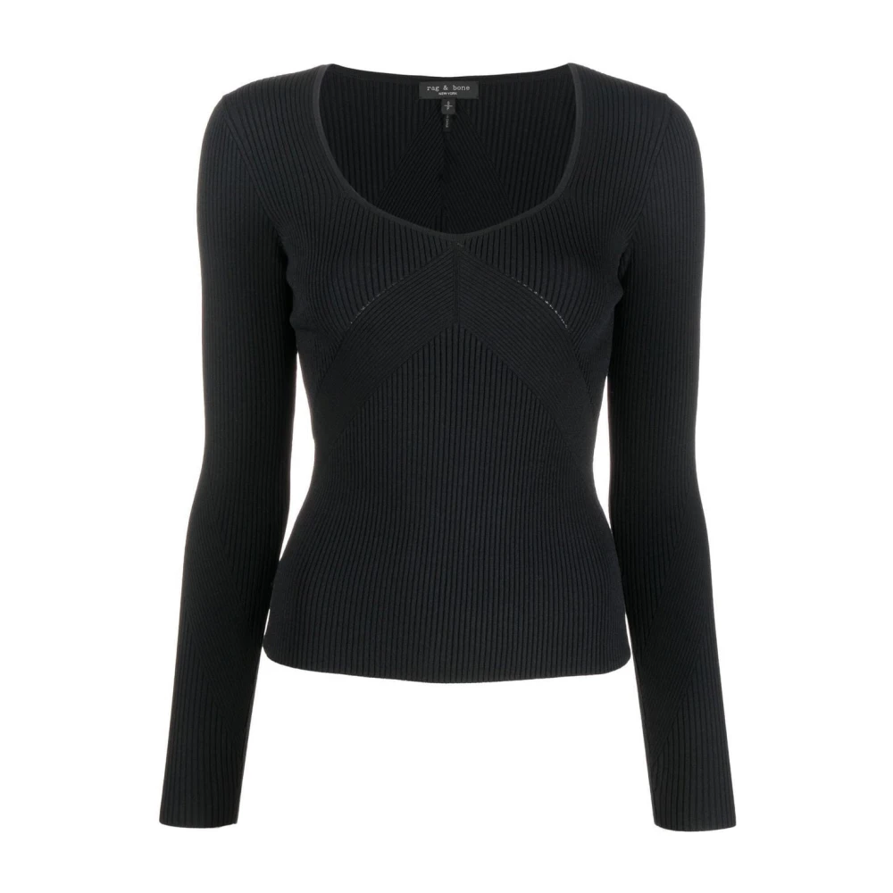 Rag & Bone Zwarte Casual Trui met Lange Mouwen Black Dames