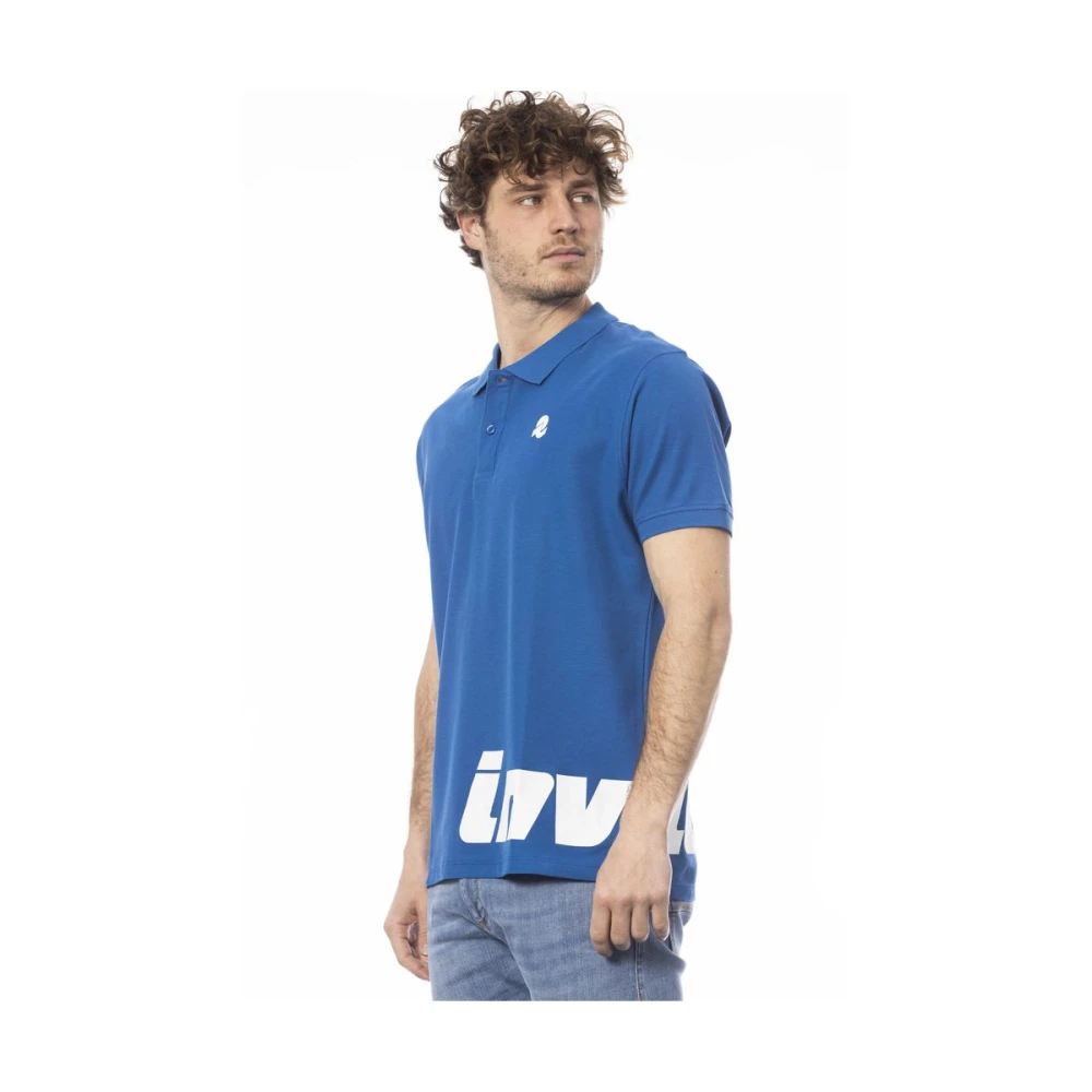 Invicta Blauw Katoenen Poloshirt met Logo Blue Heren