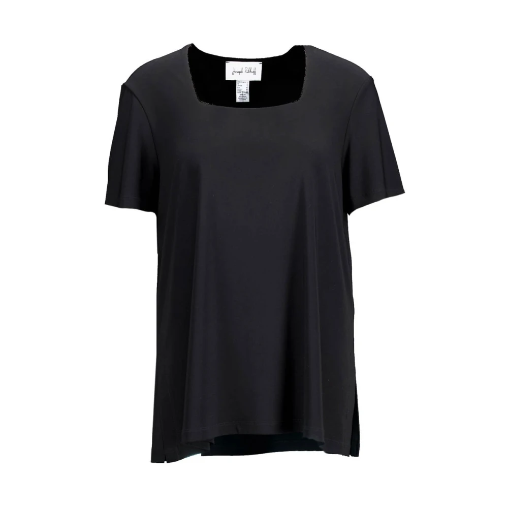 Joseph Ribkoff Zwart T-shirt met stijlvolle halslijn Black Dames