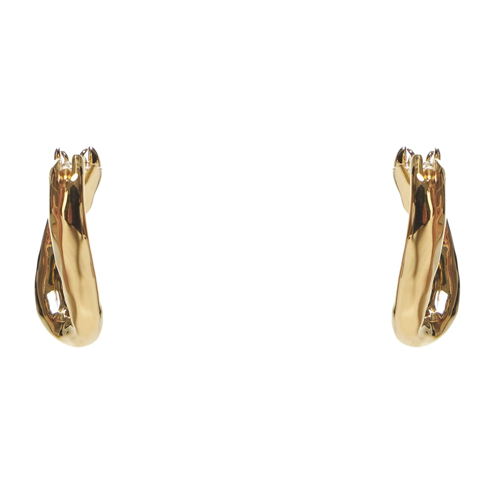 Jil Sander Women's Yellow Earrings, One Size, Golden Bijoux Earrings Handmade In Italy