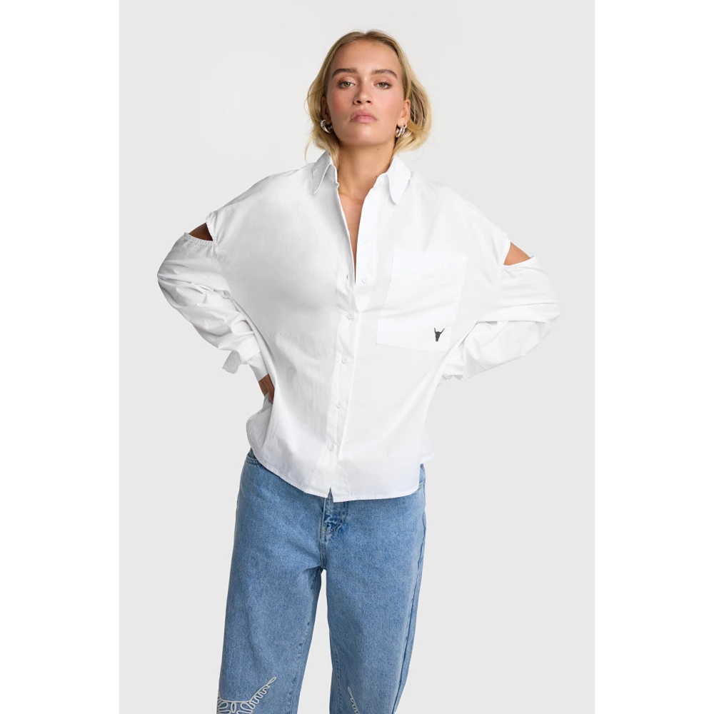 Alix The Label Elegante Witte Blouse White Dames