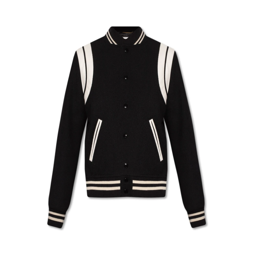 Saint Laurent Women's Black Teddy Jacket - Bomber Jackets - S - Jackets