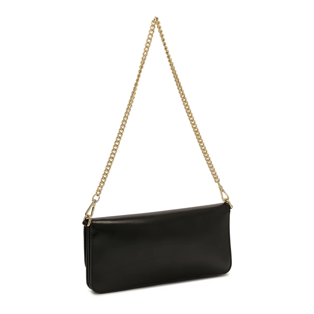 Kazar Rechthoekige platte handtas met klep Black Dames