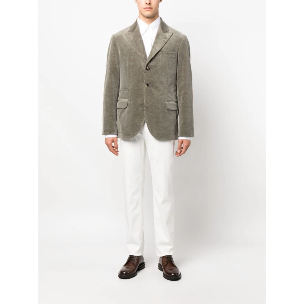 BRUNELLO CUCINELLI Upgrade je garderobe met stijlvolle straight broeken White Heren