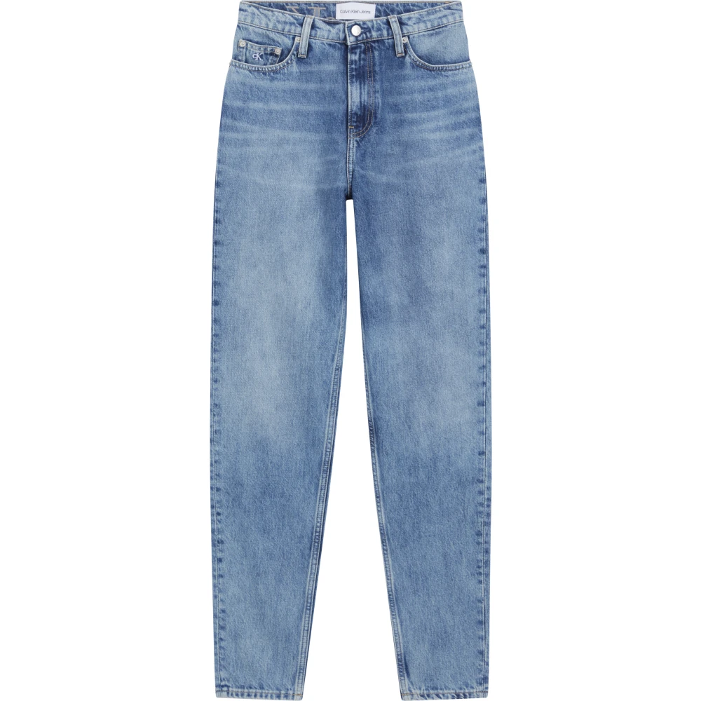 Calvin Klein Vintage High Waist Tapered Leg Jeans Blue Dames