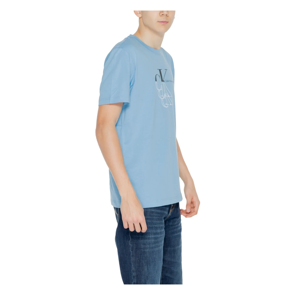 Calvin Klein Jeans Monogram Echo Heren T-Shirt Lente Zomer Blue Heren