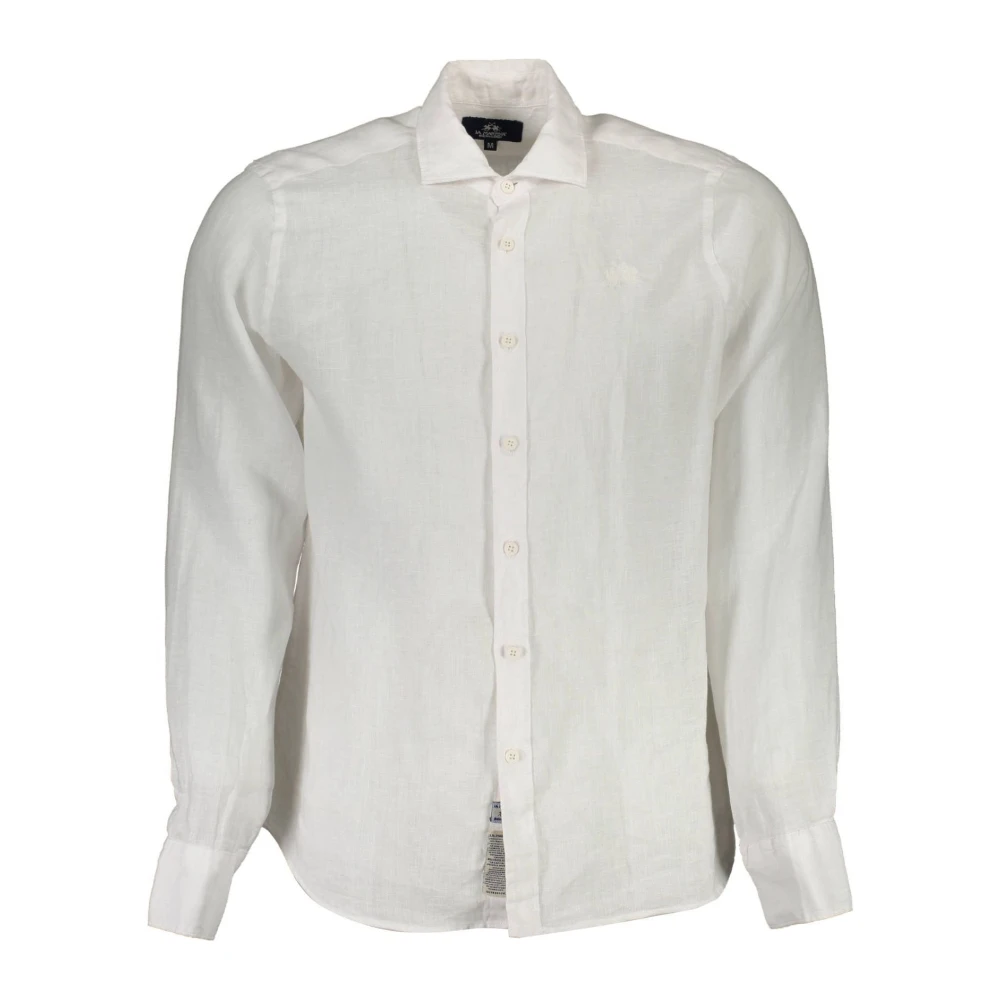 La Martina Uomo Bianco Uomini, Camicia, Weisses Leinenhemd Für Männer, (Xl) - Immagine 3