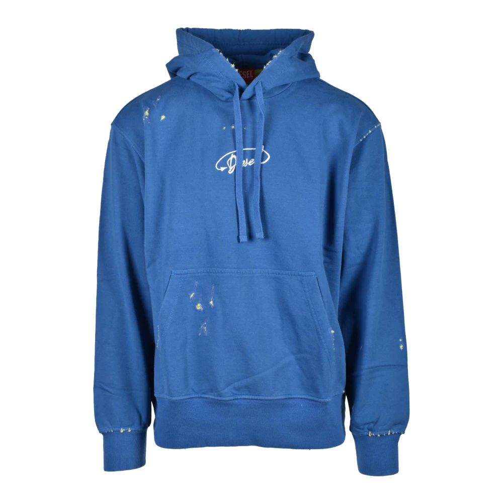 Diesel Stijlvolle Katoenen Sweatshirt voor Mannen Blue Heren