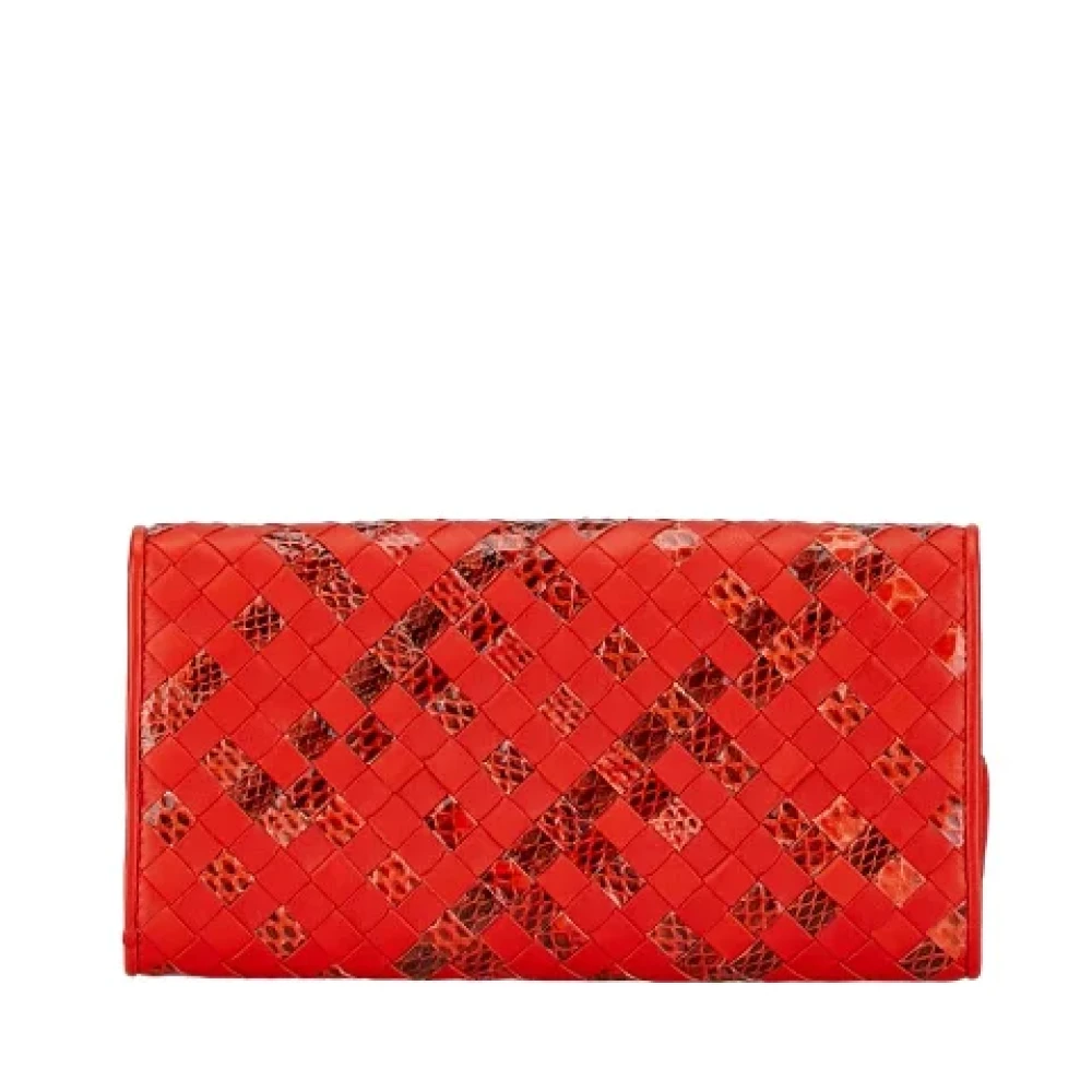 Bottega Veneta Vintage Pre-owned Leather wallets Red Dames