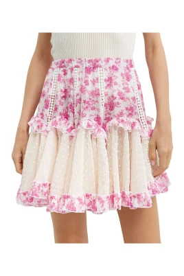 Mini Kjol Med Blomstermönster