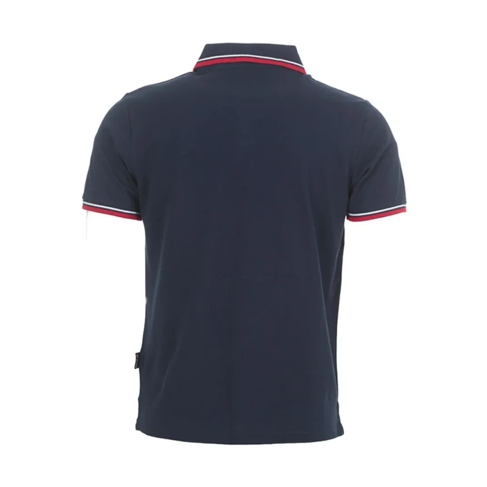 Schott NYC Blauw Logo Patch Katoenen Polo Blue Heren