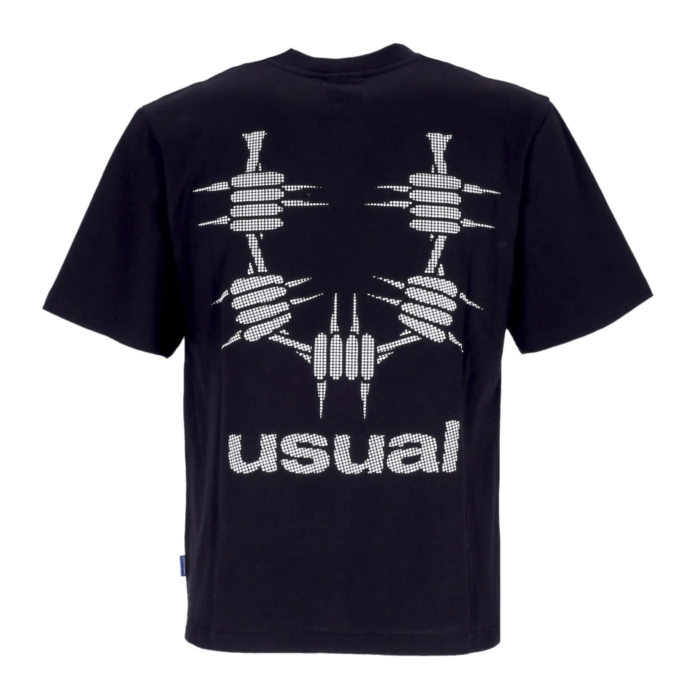 Usual Zwart 3D Tee Crew Neck T-Shirt Black Heren