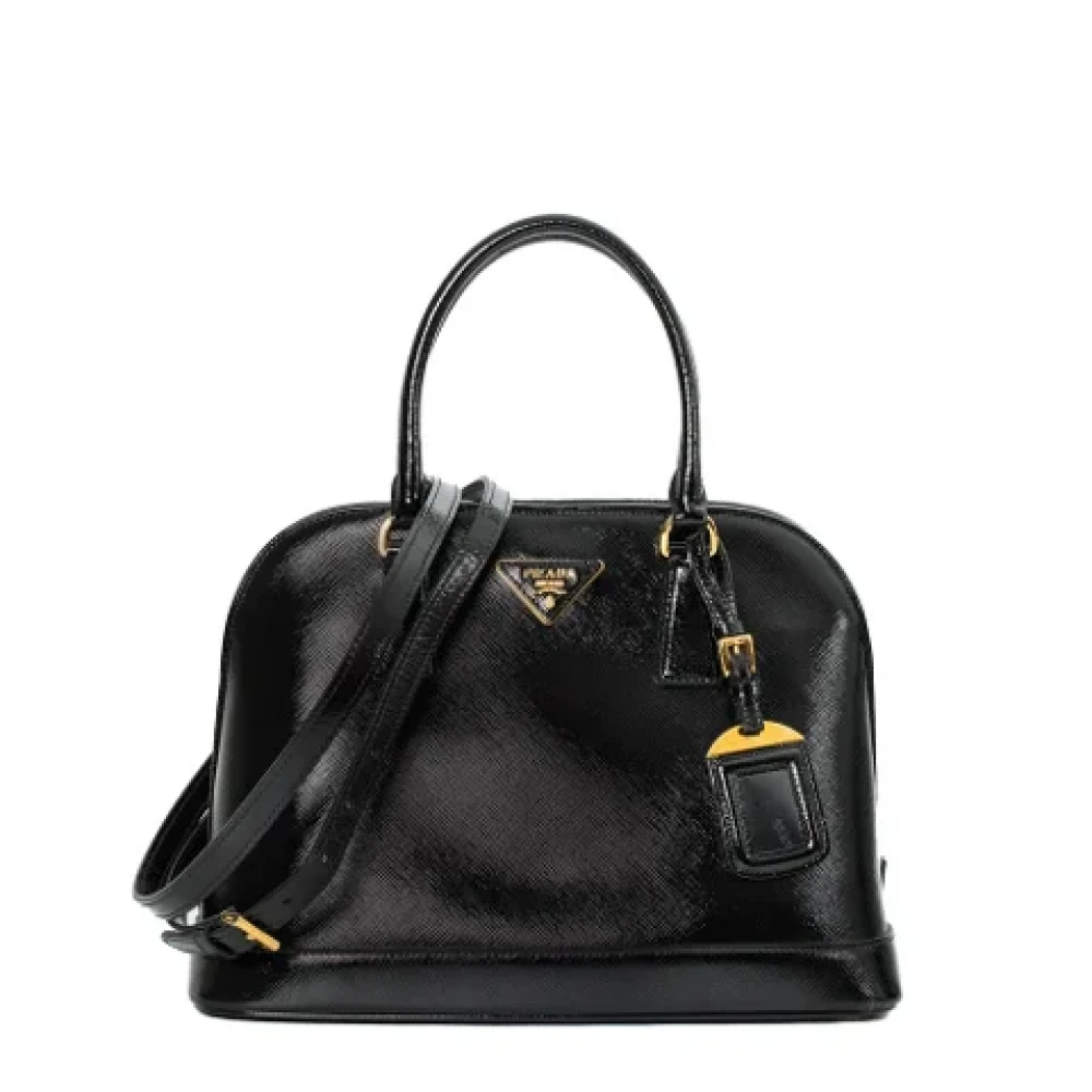 Prada Vintage Pre-owned Leather prada-bags Black Dames