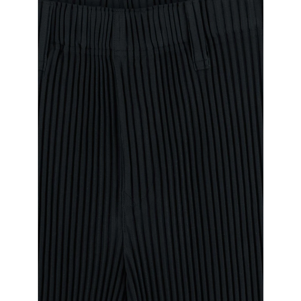 Issey Miyake Geplooide Polyesterbroek Black Heren