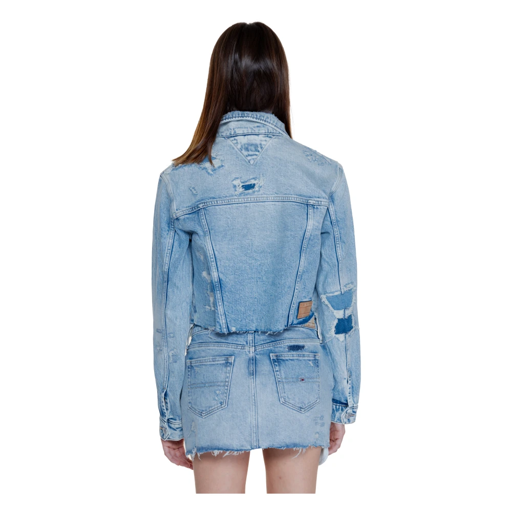 Tommy Jeans Stijlvolle Damesjas Katoenmix Blue Dames