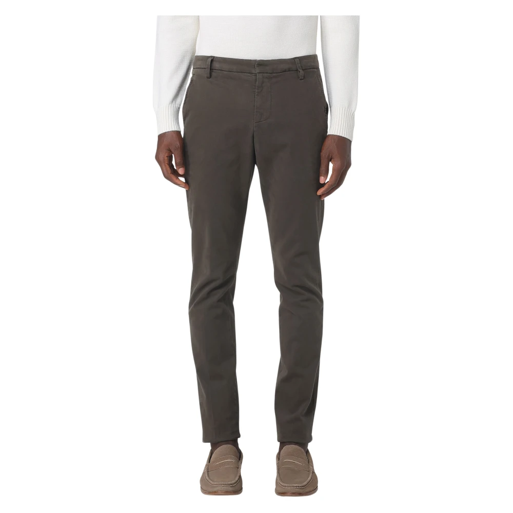 Dondup Herr Brun Byxor W31, Stiliga Gaubert Byxor För Män