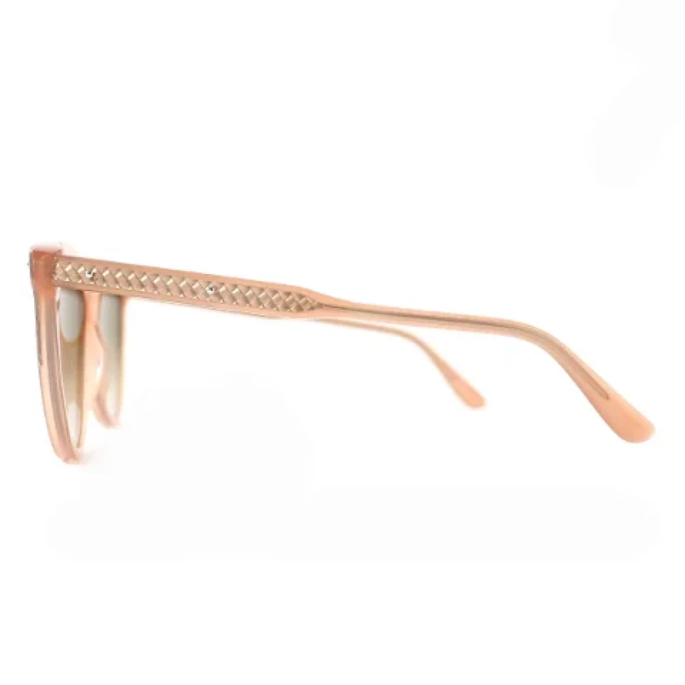 Bottega Veneta Vintage Pre-owned Leather sunglasses Pink Dames