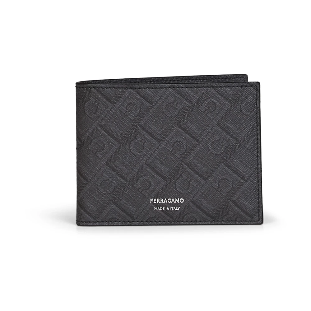 Ferragamo Monogram Wallet - Male - Wallets & Cardholders - Black - One Size - Accessories