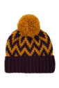 bonnet-unisexe-violet-avec-revers-pompon-et-motif-chevron