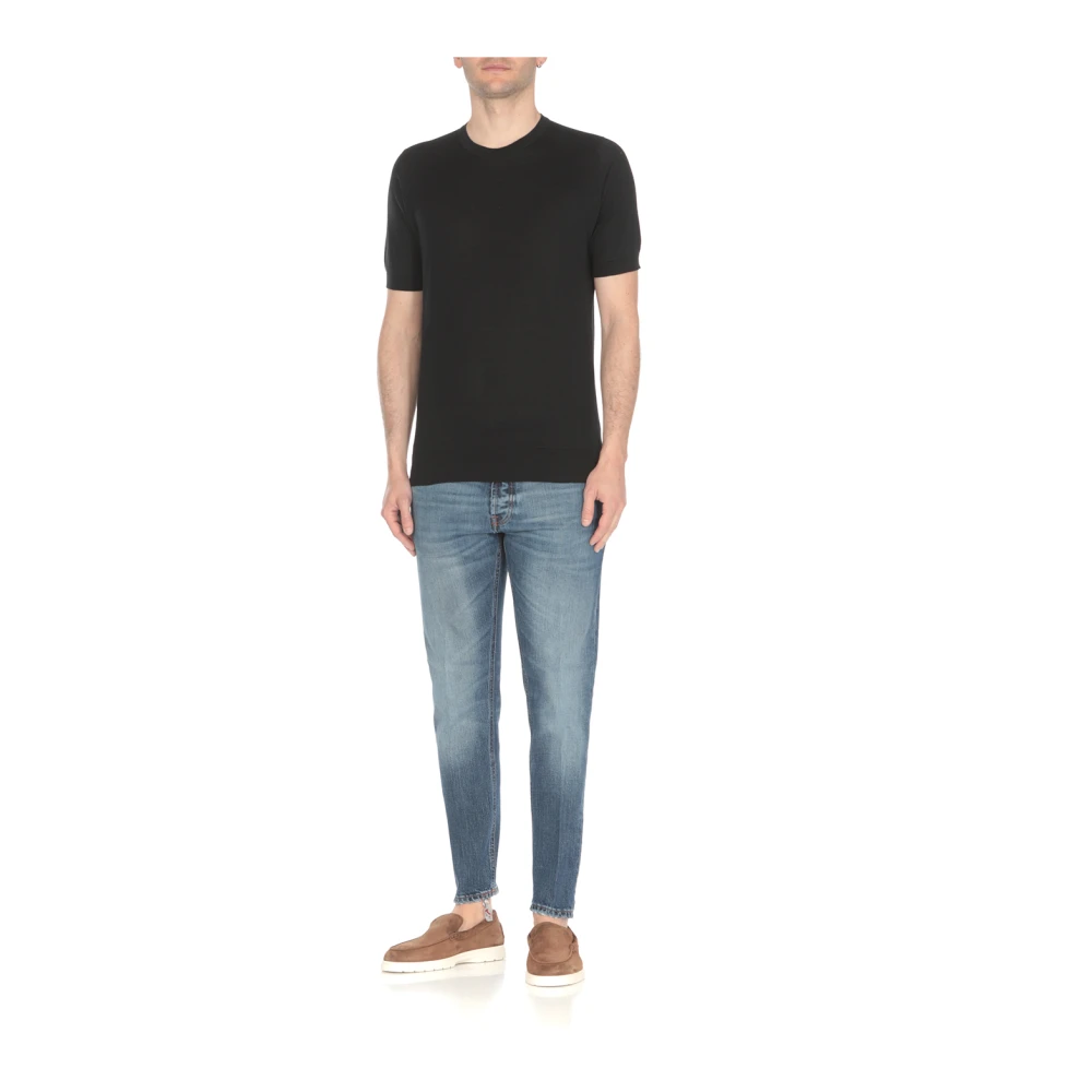 John Smedley T-Shirts Black Heren