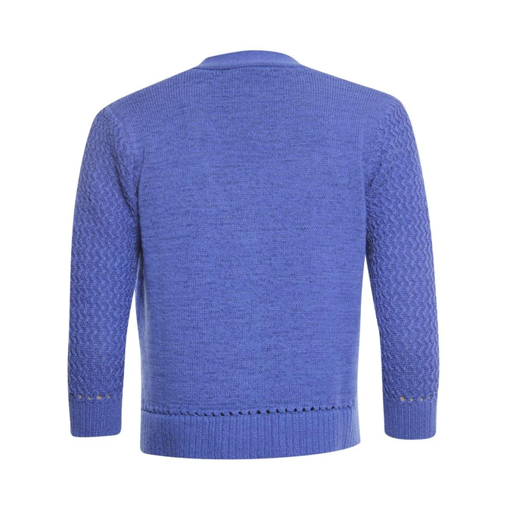 Roberto sarto vest Cardigan v-neck 411148 h762 blue (ocean blue) Blue Dames