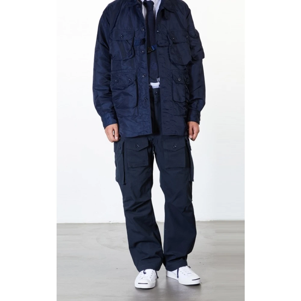 Engineered Garments Wijde Cargo Broek Blue Heren