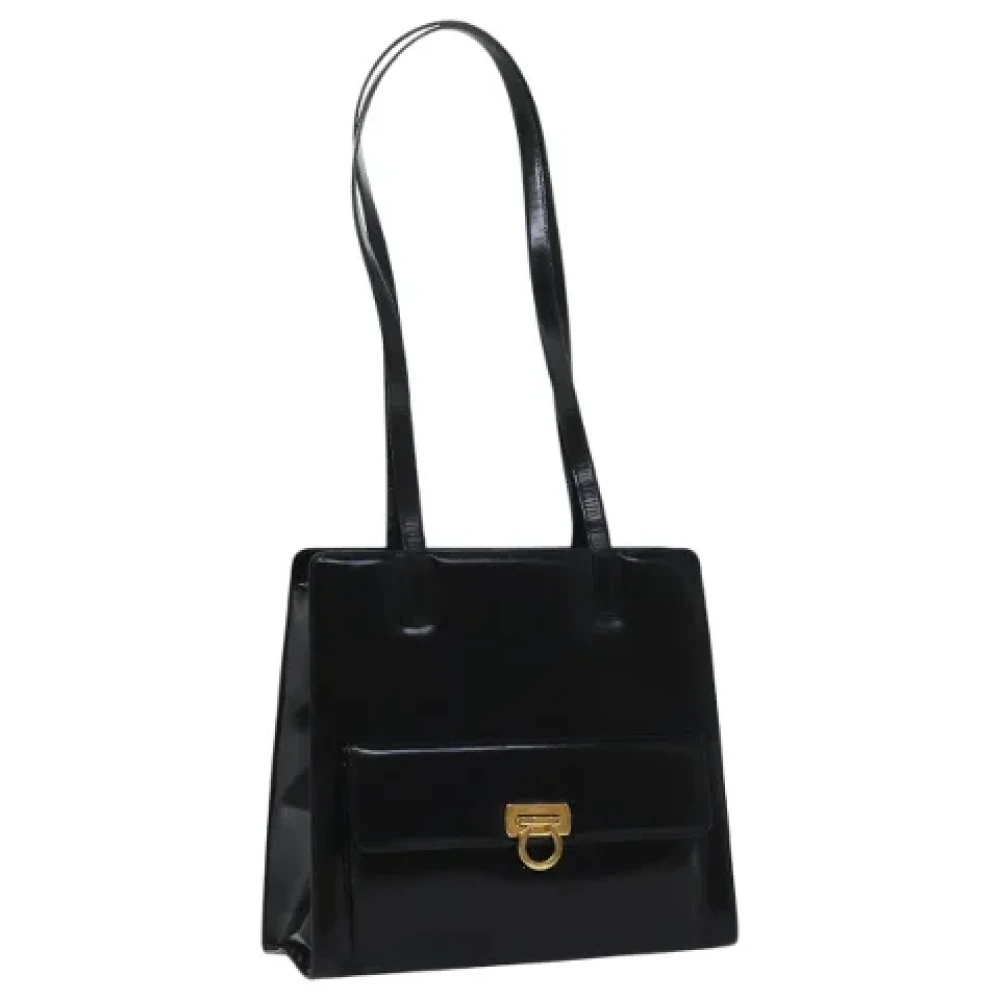 Salvatore Ferragamo Pre-owned Leather shoulder-bags Black Dames
