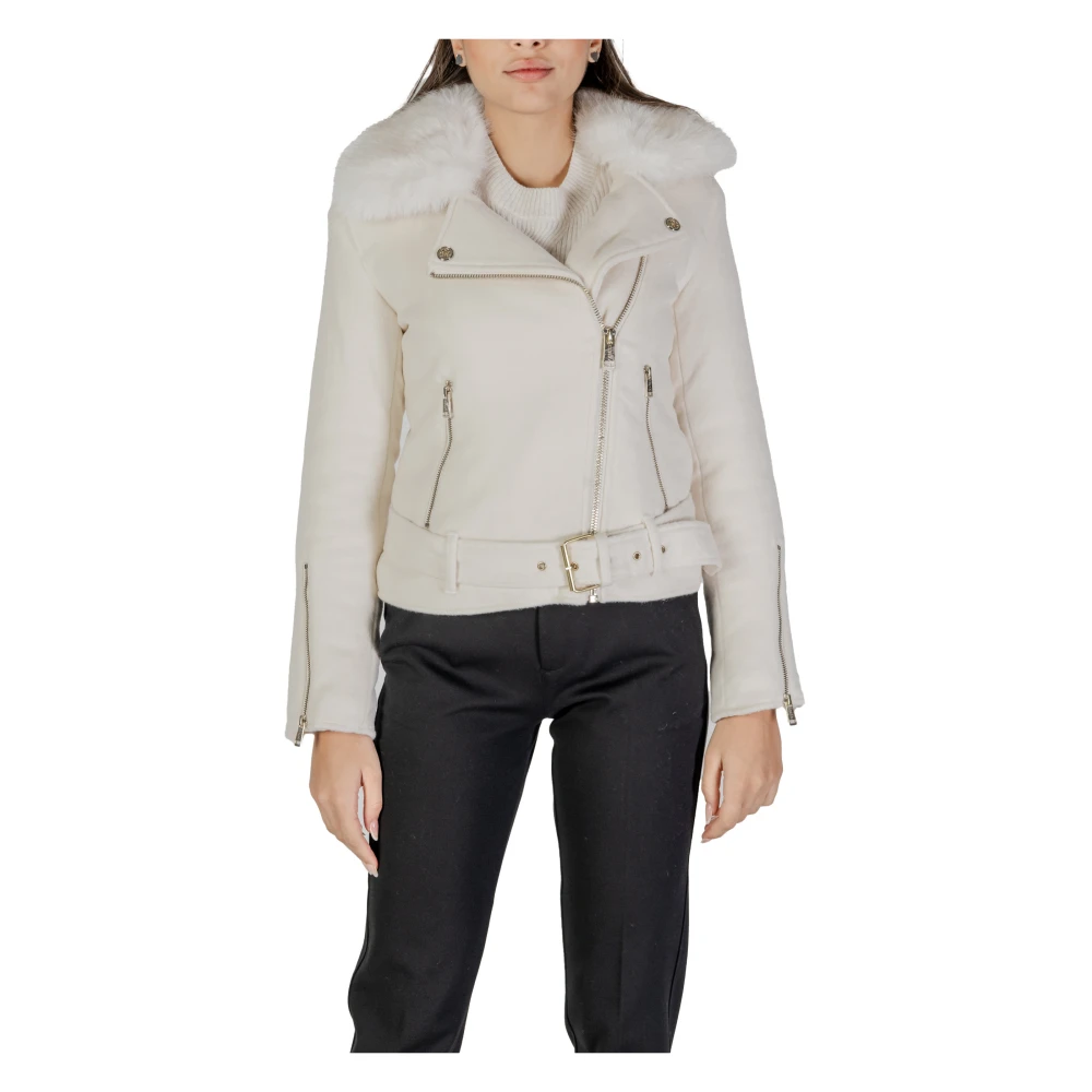 Guess Witte V-Hals Rits Jas White Dames
