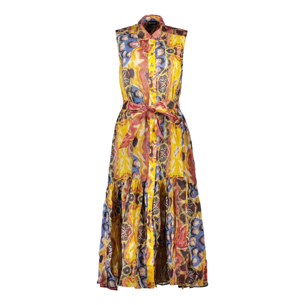 Desigual Women's Multicolor Long Patterned Dress - Shirt Dresses - Xs - Dresses