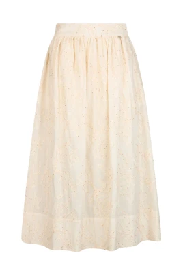 Floral Embroidered Midi Skirt