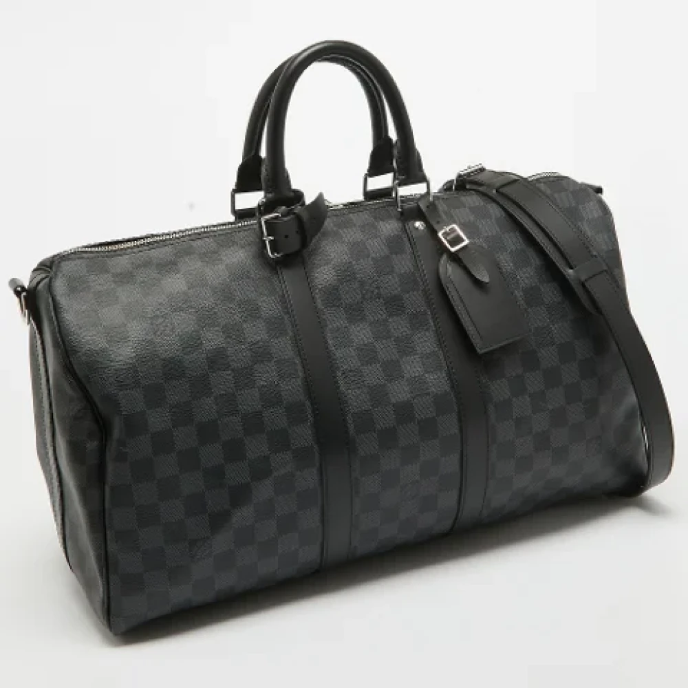 Louis Vuitton Vintage Pre-owned Leather travel-bags Black Heren