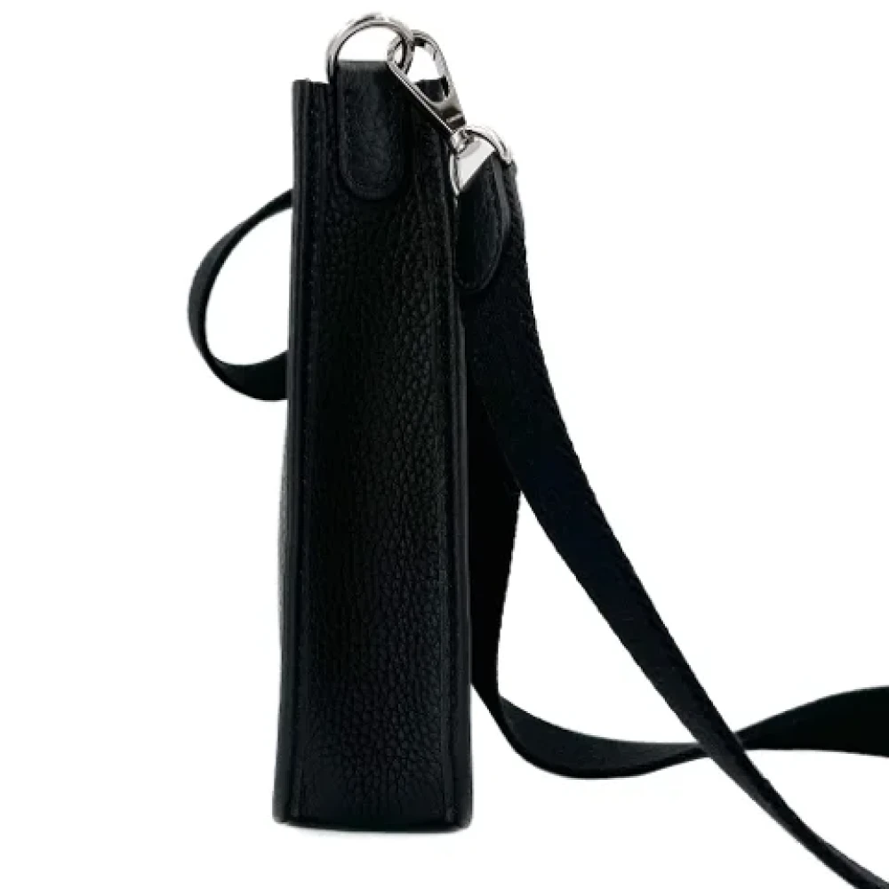Hermès Vintage Pre-owned Leather crossbody-bags Black Dames